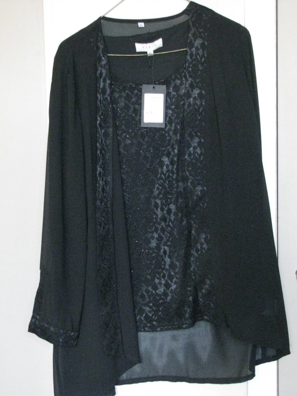 NWT Kleio Black Lace Tank and Jacket